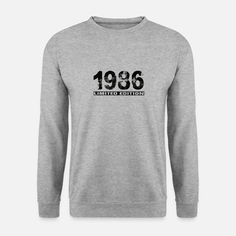 Limited Edition 1986 - Unisex Pullover - Weißgrau meliert