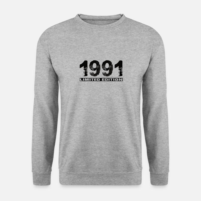 Limited Edition 1991 - Unisex Pullover - Weißgrau meliert