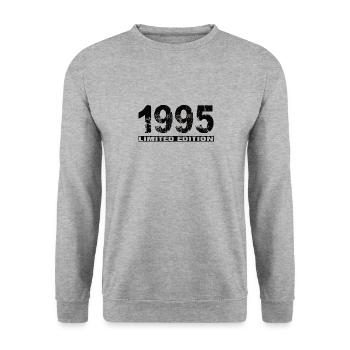 Édition limitée 1995 - Sweat-shirt Unisexe - gris chiné - Devant - Alina (178cm) & Michal (187cm)