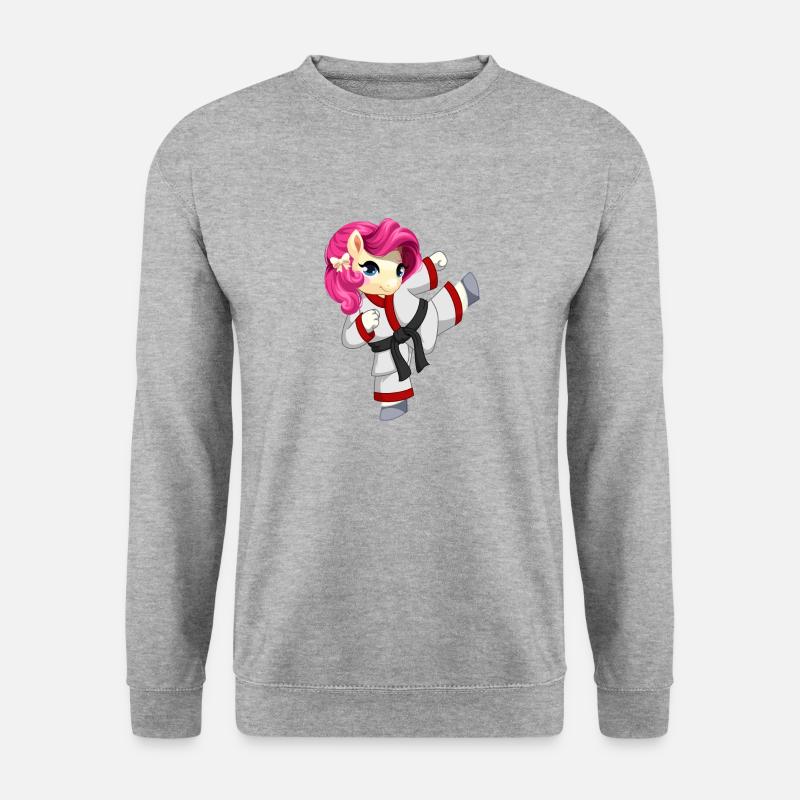 Karate unicorn - Unisex Sweatshirt - salt & pepper