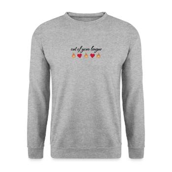 Funny Y2k Shirt, Y2k Baby Tee, Y2k Graphic Shirt, - Unisex Sweatshirt - salt & pepper - Front - Alina (178cm) & Michal (187cm)