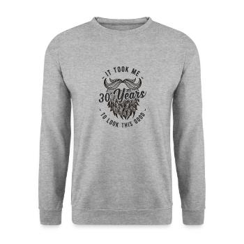Ich Habe 30 Jahre Gebraucht, Um So Gut Auszusehen - Unisex Pullover - Weißgrau meliert - Vorne - Alina (178cm) & Michal (187cm)