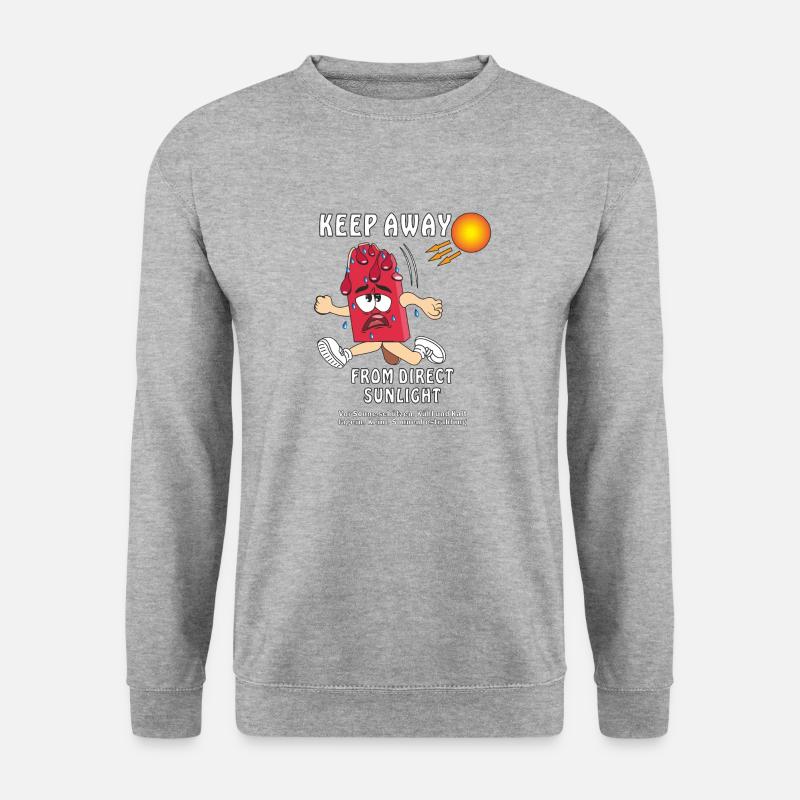 SONNENSCHUTZ EISCREME - Unisex Pullover - Weißgrau meliert