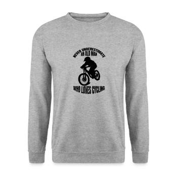 Motorcross Motorcycle Motorcycle Fan Motorcyclist - Unisex Sweatshirt - salt & pepper - Front - Alina (178cm) & Michal (187cm)