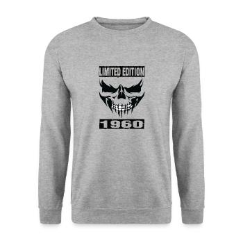 Édition limitée 1960 - Sweat-shirt Unisexe - gris chiné - Devant - Alina (178cm) & Michal (187cm)