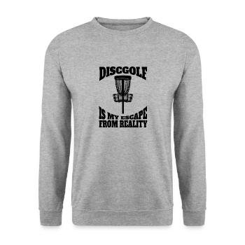 Discgolf lustige Discgolfspieler Spruch Discgolfer - Unisex Pullover - Weißgrau meliert - Vorne - Alina (178cm) & Michal (187cm)