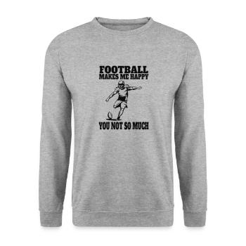 Footballspieler Footballtrainer American Football - Unisex Pullover - Weißgrau meliert - Vorne - Alina (178cm) & Michal (187cm)