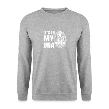 St Bernard funny its in my funny theme - Unisex Sweatshirt - salt & pepper - Front - Alina (178cm) & Michal (187cm)