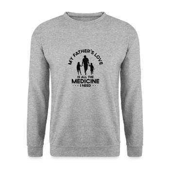 Meilleur père de médecine amour grand-père de la famille grand-père - Sweat-shirt Unisexe - gris chiné - Devant - Alina (178cm) & Michal (187cm)