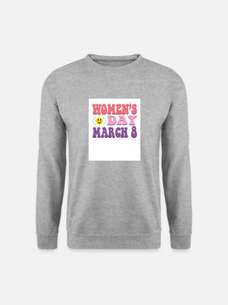 8. März Frauentag - Feminismus, Gleichstellung Frauen Emp - Unisex Pullover - Weißgrau meliert