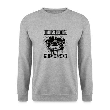 Édition limitée 1960 - Sweat-shirt Unisexe - gris chiné - Devant - Alina (178cm) & Michal (187cm)