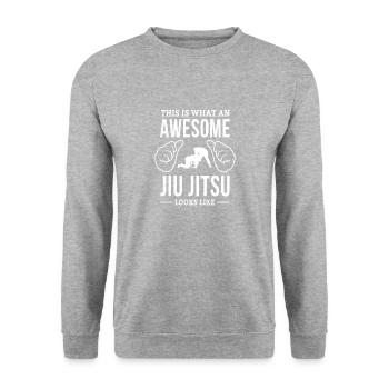 Jiu Jitsu drôle génial ressemble à thème - Sweat-shirt Unisexe - gris chiné - Devant - Alina (178cm) & Michal (187cm)