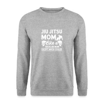 Jiu Jitsu Funny Cooler Maman Thème - Sweat-shirt Unisexe - gris chiné - Devant - Alina (178cm) & Michal (187cm)