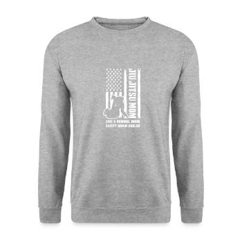 jiu jitsu flag art mixed with funny definition - Unisex Sweatshirt - salt & pepper - Front - Alina (178cm) & Michal (187cm)