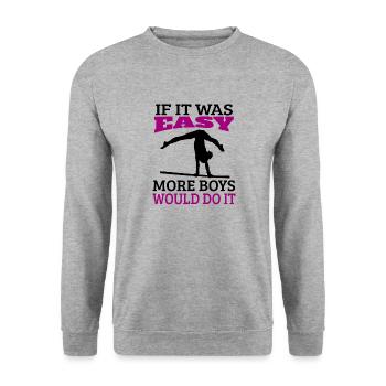 Gymnastics Girls Gymnastics Club Gymnast Apparatus Gymnastics - Unisex Sweatshirt - salt & pepper - Front - Alina (178cm) & Michal (187cm)