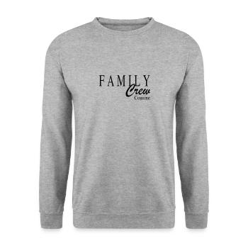 Family Crew Cousine - Unisex Pullover - Weißgrau meliert - Vorne - Alina (178cm) & Michal (187cm)