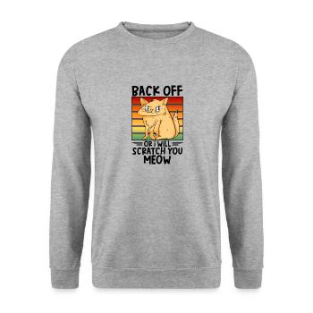 Mean Cat Pet Angry Feline Cat Pet Owner Kitten - Unisex Sweatshirt - salt & pepper - Front - Alina (178cm) & Michal (187cm)