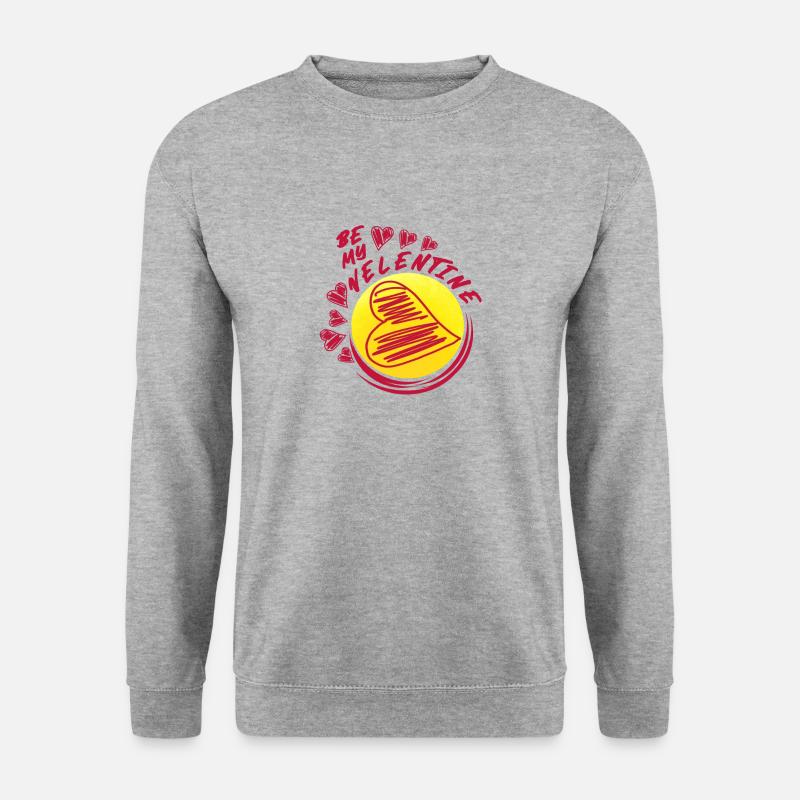 Valentines - Liebe - Unisex Pullover - Weißgrau meliert