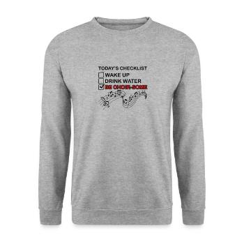 Opernsängerin Sängerin Checkliste Gesangslehrer - Unisex Pullover - Weißgrau meliert - Vorne - Alina (178cm) & Michal (187cm)