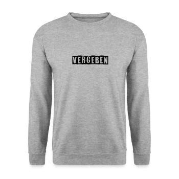 Vergeben - Unisex Pullover - Weißgrau meliert - Vorne - Alina (178cm) & Michal (187cm)
