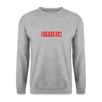 Vergeben - Unisex Pullover - Weißgrau meliert - Vorne - Alina (178cm) & Michal (187cm)