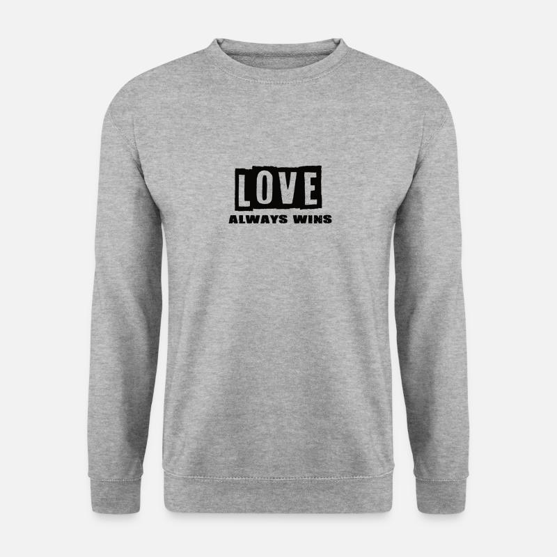Love - Unisex Pullover - Weißgrau meliert