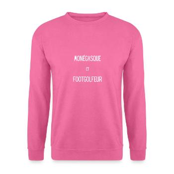 Monegasque et footgolfeur - Sweat-shirt Unisexe - rose - Devant