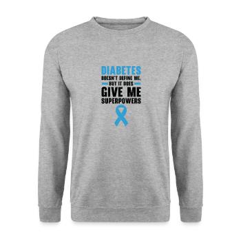 Diabetische Bauchspeicheldrüse - Unisex Pullover - Weißgrau meliert - Vorne - Alina (178cm) & Michal (187cm)