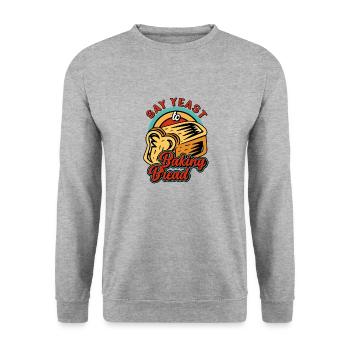 Baker Yeast Shirt Loaf Bread Bakery Pastry - Unisex Sweatshirt - salt & pepper - Front - Alina (178cm) & Michal (187cm)