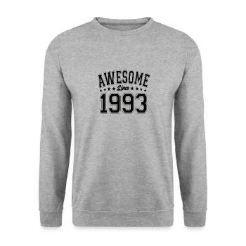 Awesome Since 1993 Birthday 1993 Vintage 1993 - Unisex Sweatshirt - salt & pepper - Front - Alina (178cm) & Michal (187cm)