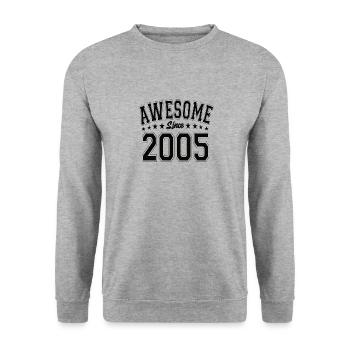 Awesome Since 2005 Birthday 2005 Vintage 2005 - Unisex Sweatshirt - salt & pepper - Front - Alina (178cm) & Michal (187cm)