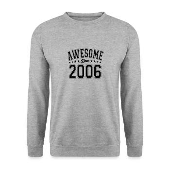 Génial depuis 2006 anniversaire 2006 millésime 2006 - Sweat-shirt Unisexe - gris chiné - Devant - Alina (178cm) & Michal (187cm)
