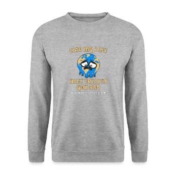 EARTH CIAO MY LOVE - Unisex Sweatshirt - salt & pepper - Front - Alina (178cm) & Michal (187cm)