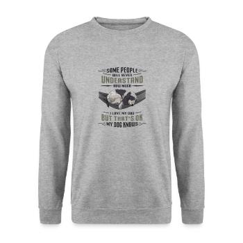 I love my dog, Cocker Spaniel. - Unisex Sweatshirt - salt & pepper - Front - Alina (178cm) & Michal (187cm)