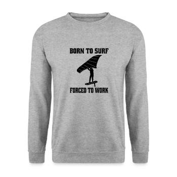 Windsurfing Kitesurfing Kitesurfer Windsurfer - Unisex Pullover - Weißgrau meliert - Vorne - Alina (178cm) & Michal (187cm)