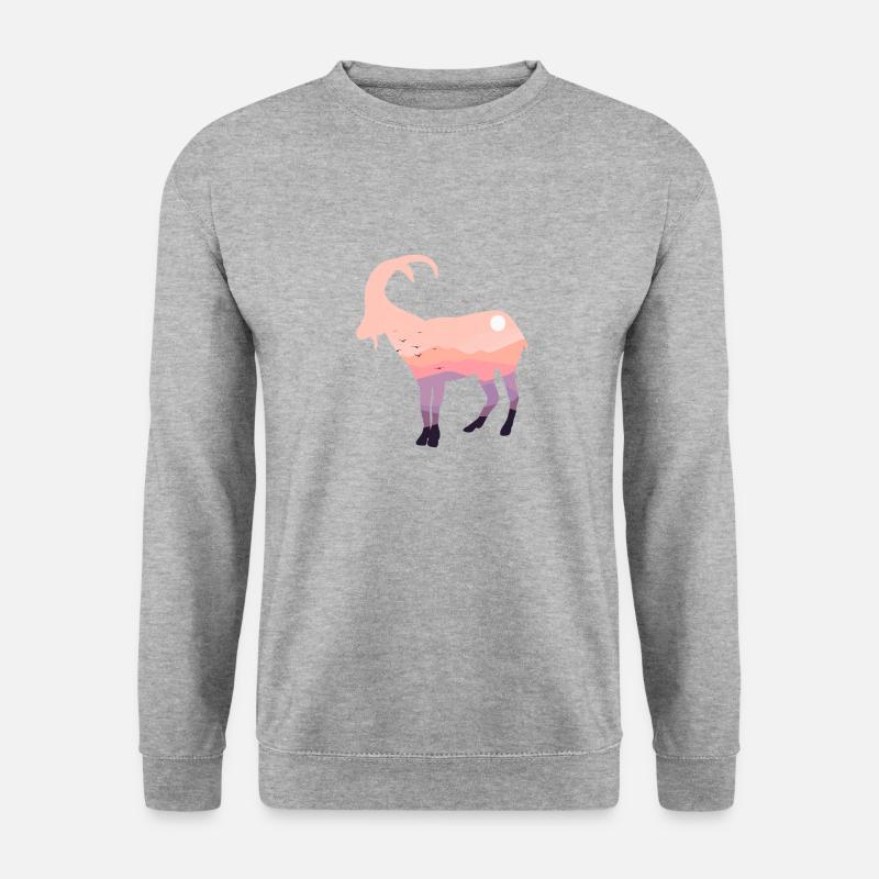 Dickhornschaf - Unisex Pullover - Weißgrau meliert