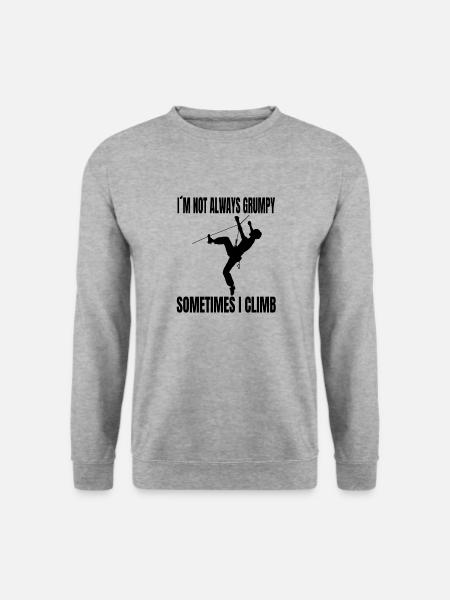 Kletterer Bergsteigen Berg Klettern Bergklettern - Unisex Pullover - Weißgrau meliert