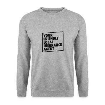 Agent d’assurance Évaluateur Courtier d’assurance - Sweat-shirt Unisexe - gris chiné - Devant - Alina (178cm) & Michal (187cm)