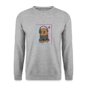 Wombat Music Notes, musicien, Cute Rodent - Sweat-shirt Unisexe - gris chiné - Devant - Alina (178cm) & Michal (187cm)