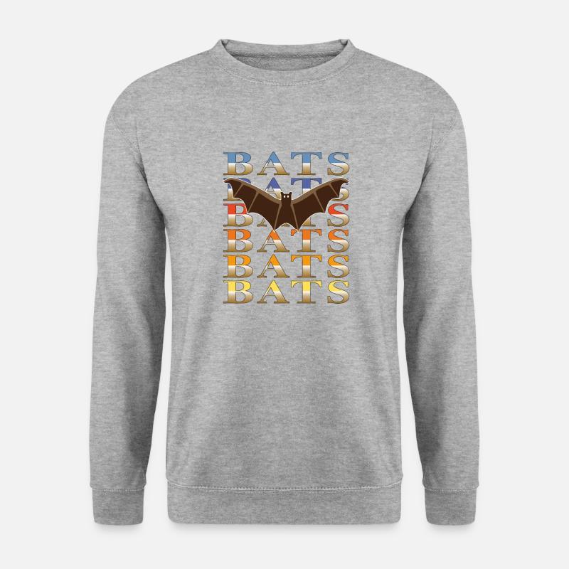 FLEDERMÄUSE BATS - Unisex Pullover - Weißgrau meliert