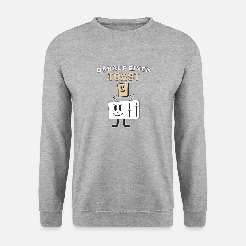 TOASTER DARAUF EINEN TOAST - Unisex Pullover - Weißgrau meliert