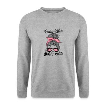 Croisières en famille - Sweat-shirt Unisexe - gris chiné - Devant - Alina (178cm) & Michal (187cm)