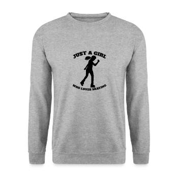 Roller Skating Inline Skater Gift Skating Inliner - Sweat-shirt Unisexe - gris chiné - Devant - Alina (178cm) & Michal (187cm)