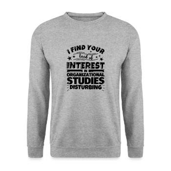 Études organisationnelles Drôle de cadeau - Sweat-shirt Unisexe - gris chiné - Devant - Alina (178cm) & Michal (187cm)