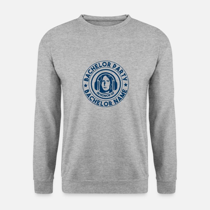 JUNGGESELLENABSCHIED BACHELOR NAME - Unisex Pullover - Weißgrau meliert