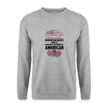 Né marocain Maroc États-Unis - Sweat-shirt Unisexe - gris chiné - Devant - Alina (178cm) & Michal (187cm)