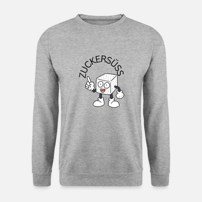Zuckersüß Würfelzucke No2 - Unisex Pullover - Weißgrau meliert