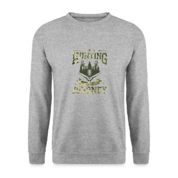 Deer Hunting Wild Animal Hunting Season Shooting - Unisex Sweatshirt - salt & pepper - Front - Alina (178cm) & Michal (187cm)
