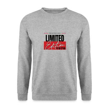 Limited Edition 1978 - Unisex Sweatshirt - salt & pepper - Front - Alina (178cm) & Michal (187cm)
