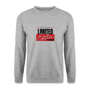 Édition limitée 1988 - Sweat-shirt Unisexe - gris chiné - Devant - Alina (178cm) & Michal (187cm)